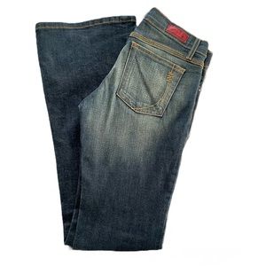 Plastic flared jeans Size 5